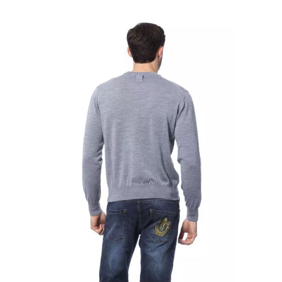 Billionaire Italian Couture Gray Merino Wool Men's Sweater - Picture 3 of 3